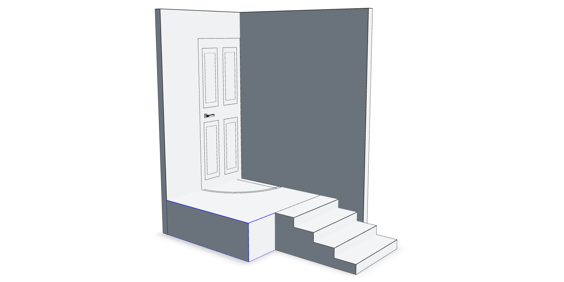 Home modification with steps designed by an Occupational Therapist using OT Sketch